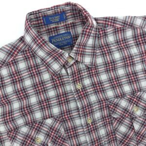 Pendleton Deck Shirt Mens Small‎ Plaid Cotton Long Sleeve Heavyweight Casual